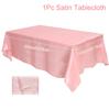 Satin Tablecloth For Wedding 145x220cm Bright Smooth Silk Table Cover for Wedding Banquet Anniversary Dining Table Decor