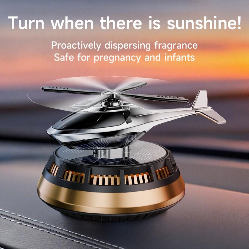 Helicopter Shape Dashboard Ornament Rotating Rotating Car Decor Car Air Freshener  Auto Gift