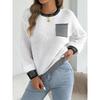 Women S Long Sleeve Striped Pocket Casual Sweater