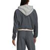 Adidas Cropped Coats Women's Medium Heather Gray Hooded Moderate HZ9668