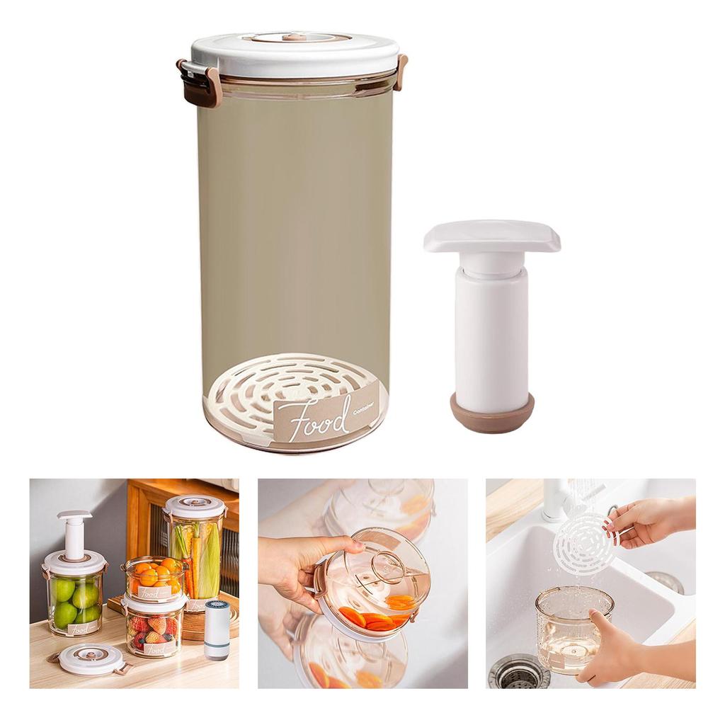 Vacuum Containers for Food Storage Portable Vacuum Sealer Vacuum Seal Food Storage Container with Lid for Marinating