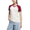Adidas Originals Raglan Sleeve T Shirt Women's Ivory/Burgundy KE6163