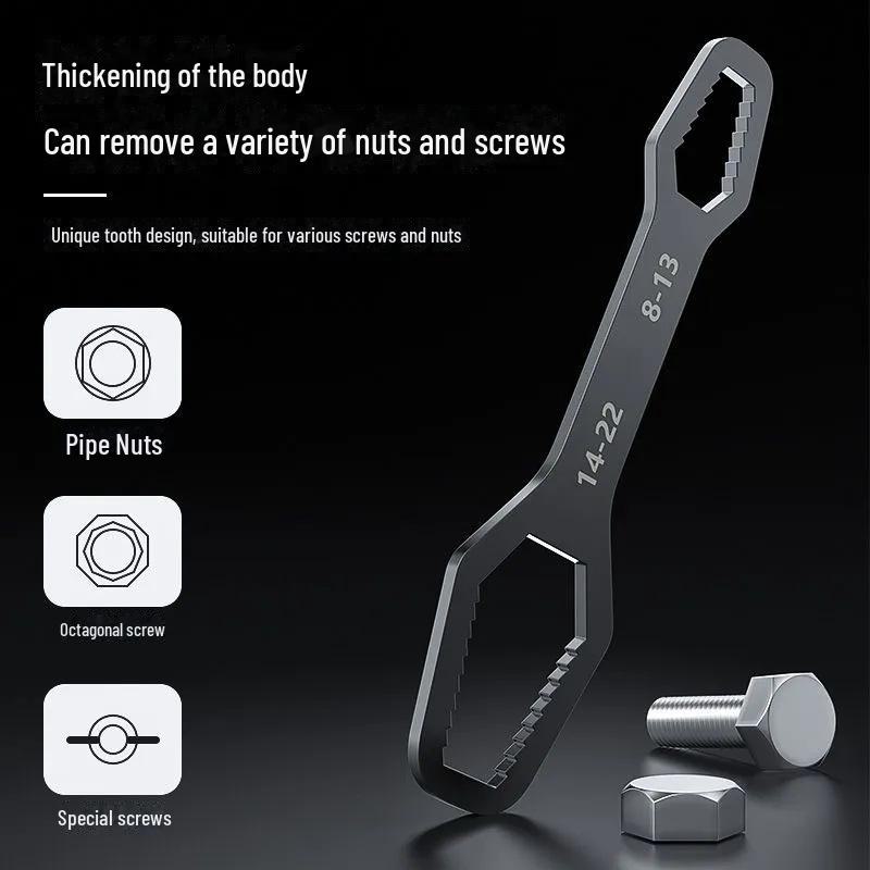 Universal Self-Tightening Double-Ended Plum Wrench - Adjustable Multifunctional Quick Tool