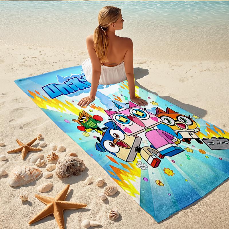 1Pc Unikitty Adventure Time Beach Towel, Quick Dry, Multi-Use for Beach Pool Gym Yoga Home Travel, Christmas, Halloween, Xmas Gift M929350