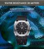 RUIMAS Luxury Silicone Band Quartz Sport Watches for Men Waterproof Calendar Casual Large Dial Wristwatch Clock Montre Homme 525