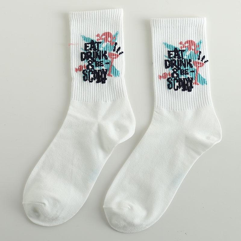 Roliga Herrstrumpor Glada Nya Mode Ins Stil Strumpor För Kvinnor Och Män Hip Hop Harajuku Tecknad Fotboll Bomullsstrumpor