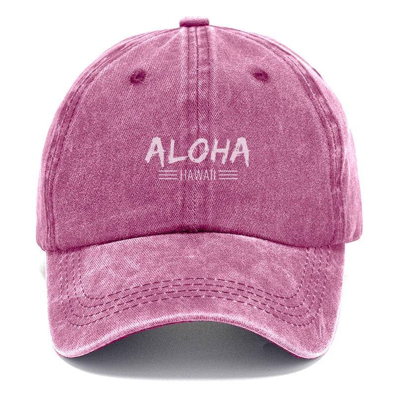 

Aloha Vintage Washed Cotton Baseball Cap Adjustable Distressed Trucker Hat For Men Women Summer Beach Hawaiian Style Cotton Cap