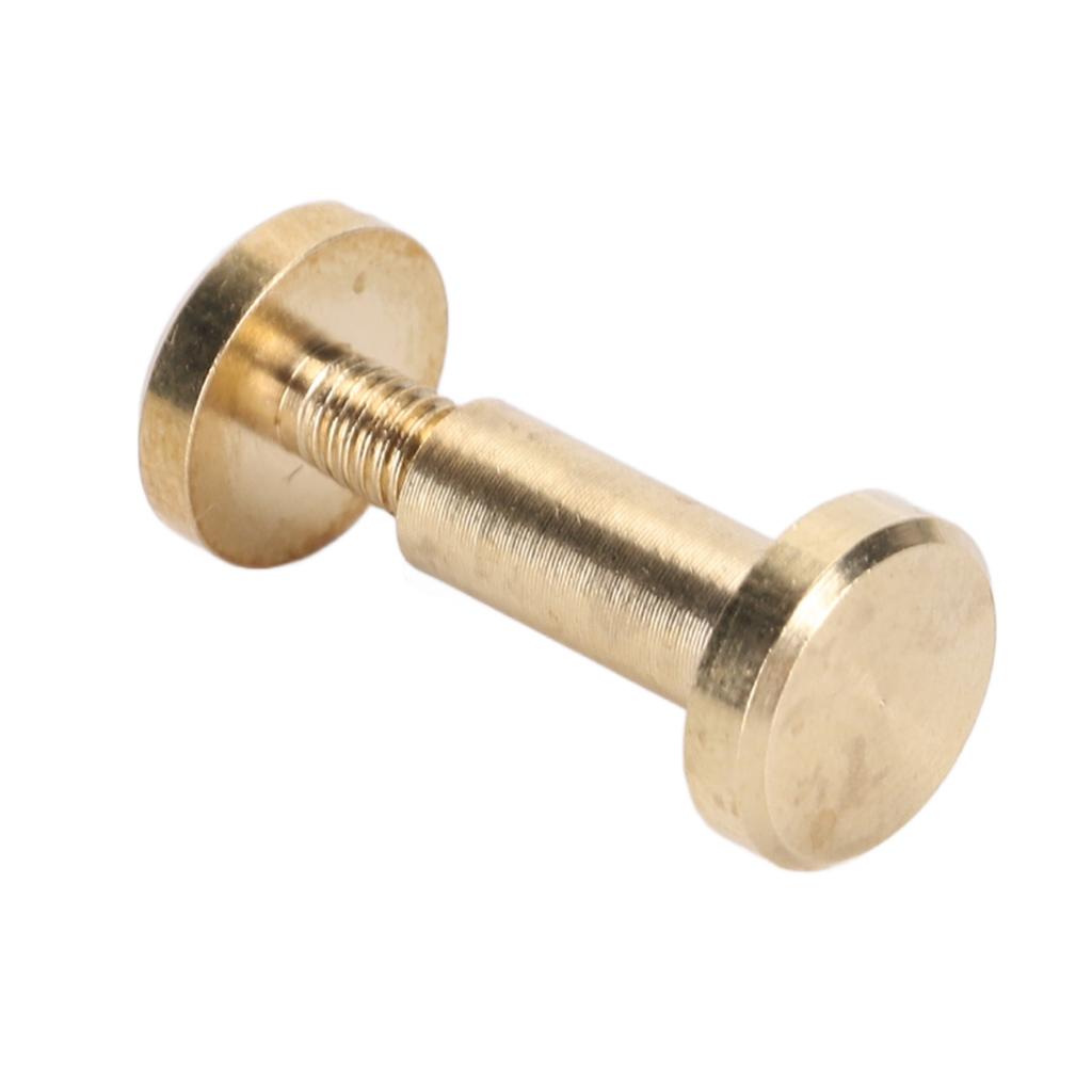 50Pcs Decorative Rivets 50Pcs Slot Flat Head Screws Brass Screw Rivet Set for DIY Leather Crafting