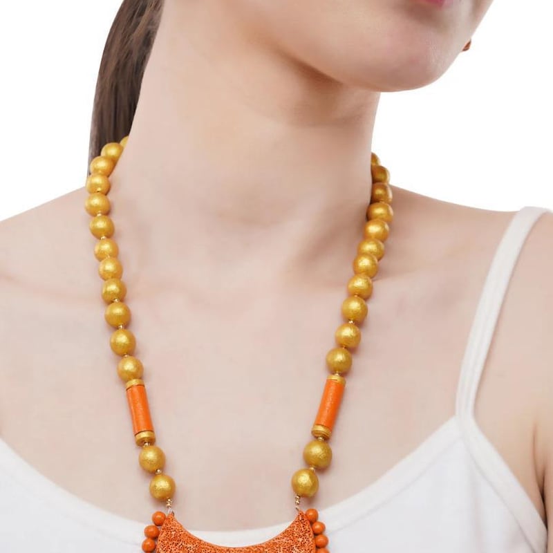 

Набор терракотовых украшений ручной работы Полумесяц