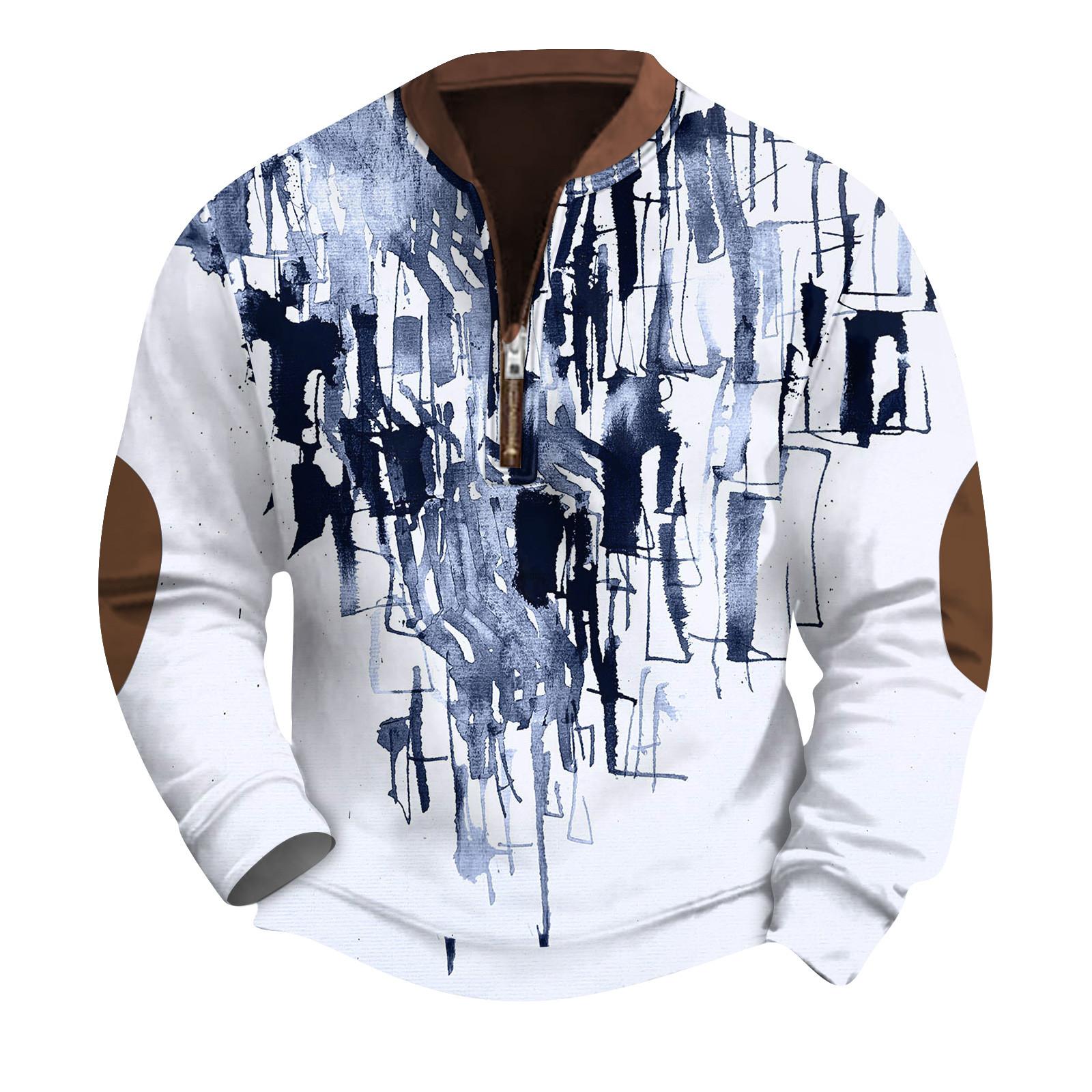 

Мужская повседневная толстовка в стиле ретро с градиентным принтом M