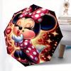 Minnie Mouse Automatic Opening and Closing Umbrella, Compact Travel Umbrella, Lightweight and Portable, Suitable for Beach Commuting Busines