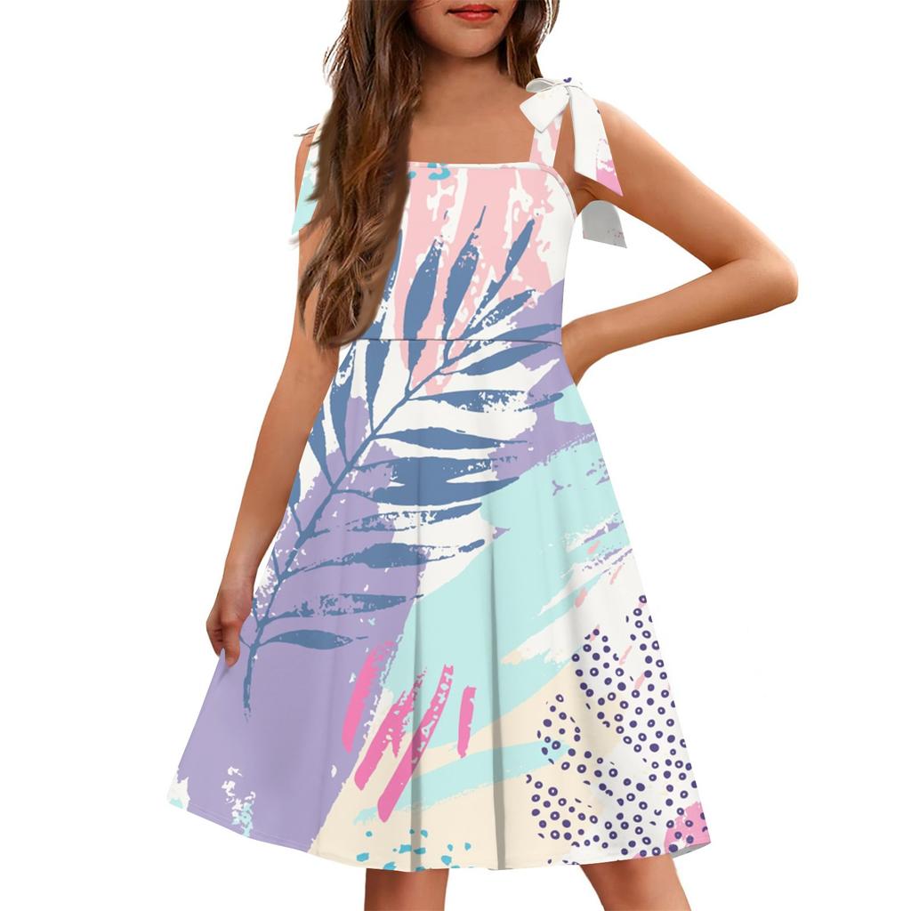 Salopetă pentru copii, fără manșete, cu guler batistă, stil casual, imprimeu hawaian