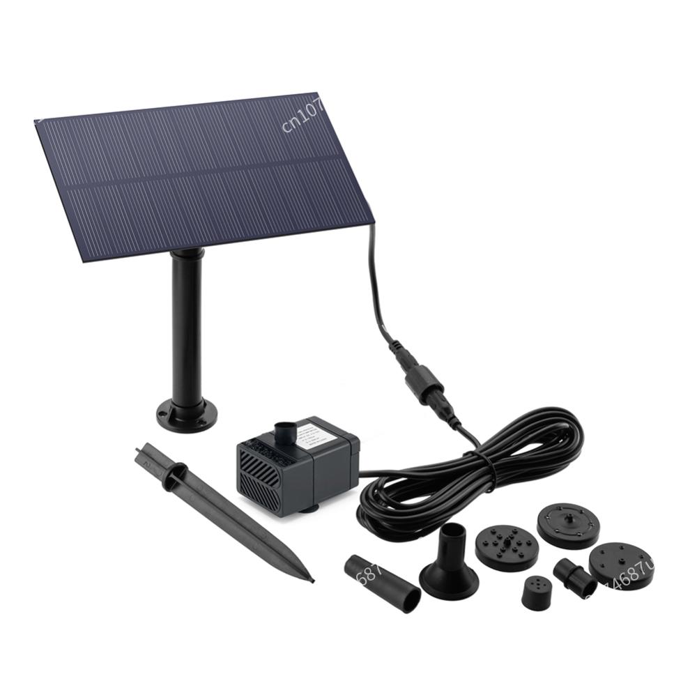 5W 5V Solar Panel Water Pump Garden Decoration with Stake Solar Panel Fountain Watering System Energy Saving Kits for Fish Tank