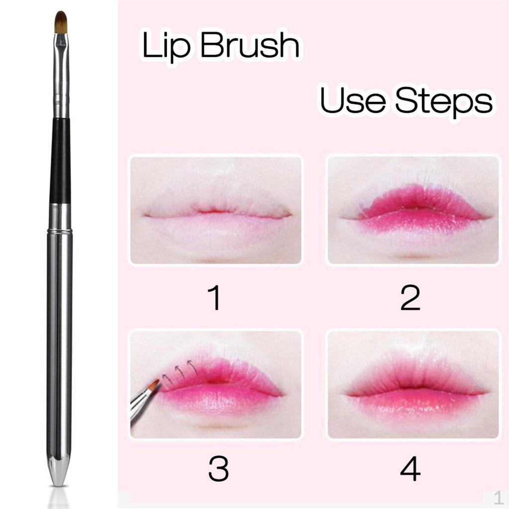 Durable Portable Aluminium Material Tube Lip Brush Wands Pen Make Up Tools