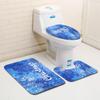 Christmas Bathroom Floor Mat Toilet Three-Piece Set