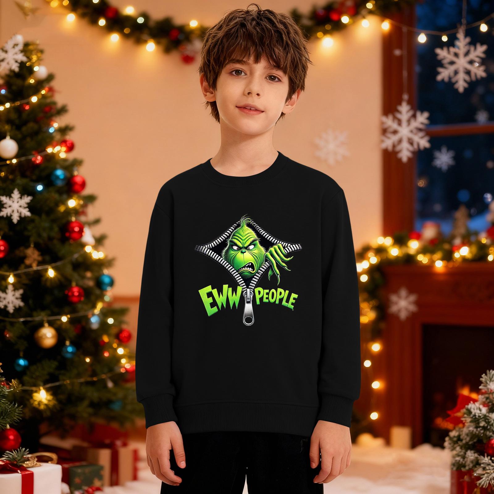 

Christmas Sweatshirt Boys Girls Ugly Xmas Christmas Shirt Crewnek Toddler Long Sleeve Pullover Outfit Tops 150