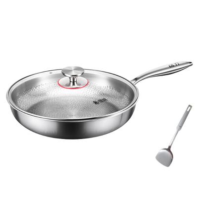 Non Plateful Titanium Pan with Hammer Pattern Frying Energy-saving Cookpot Proof Cookware Easy To for Kitchen Cooking