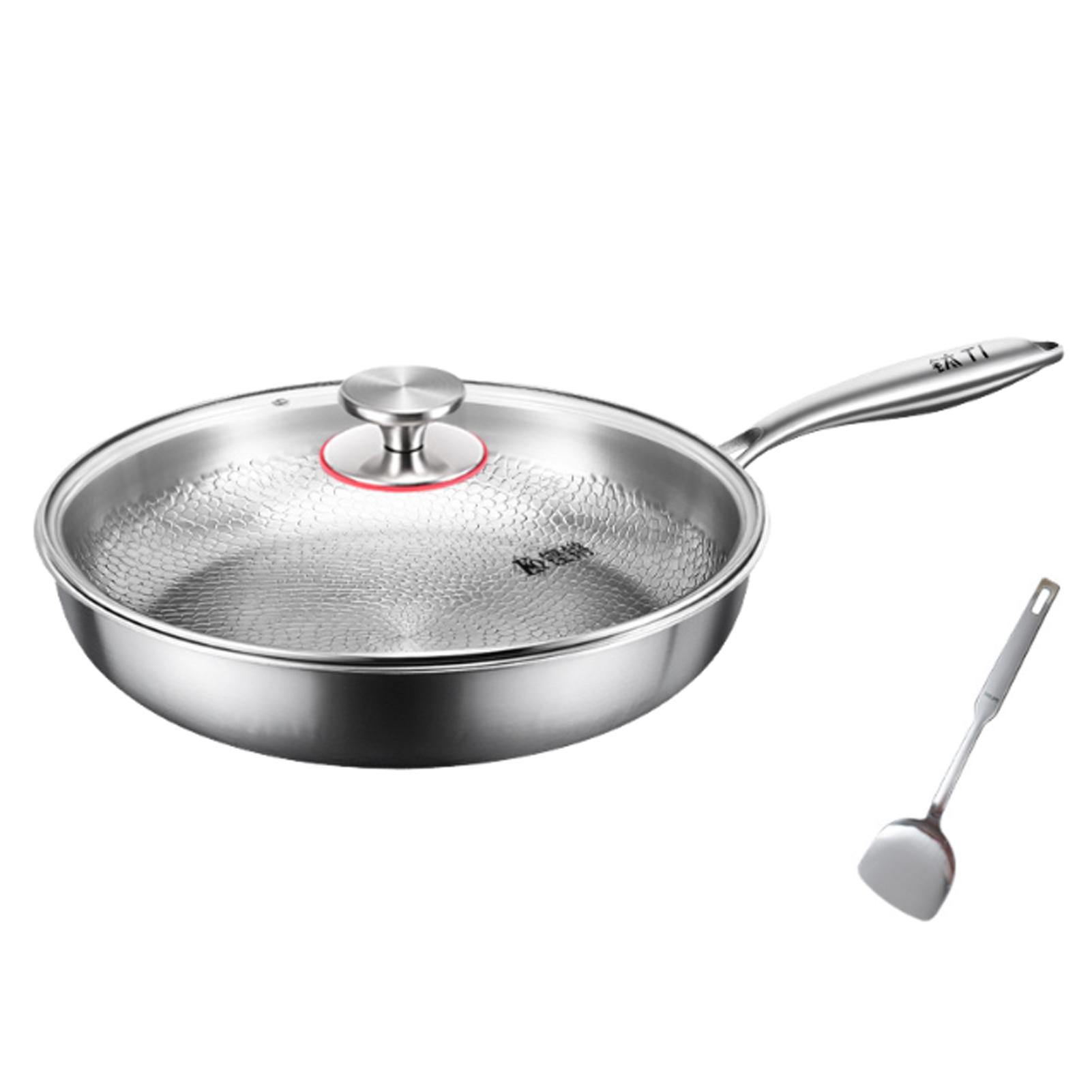 

Non Plateful Titanium Pan with Hammer Pattern Frying Energy-saving Cookpot Proof Cookware Easy To for Kitchen Cooking