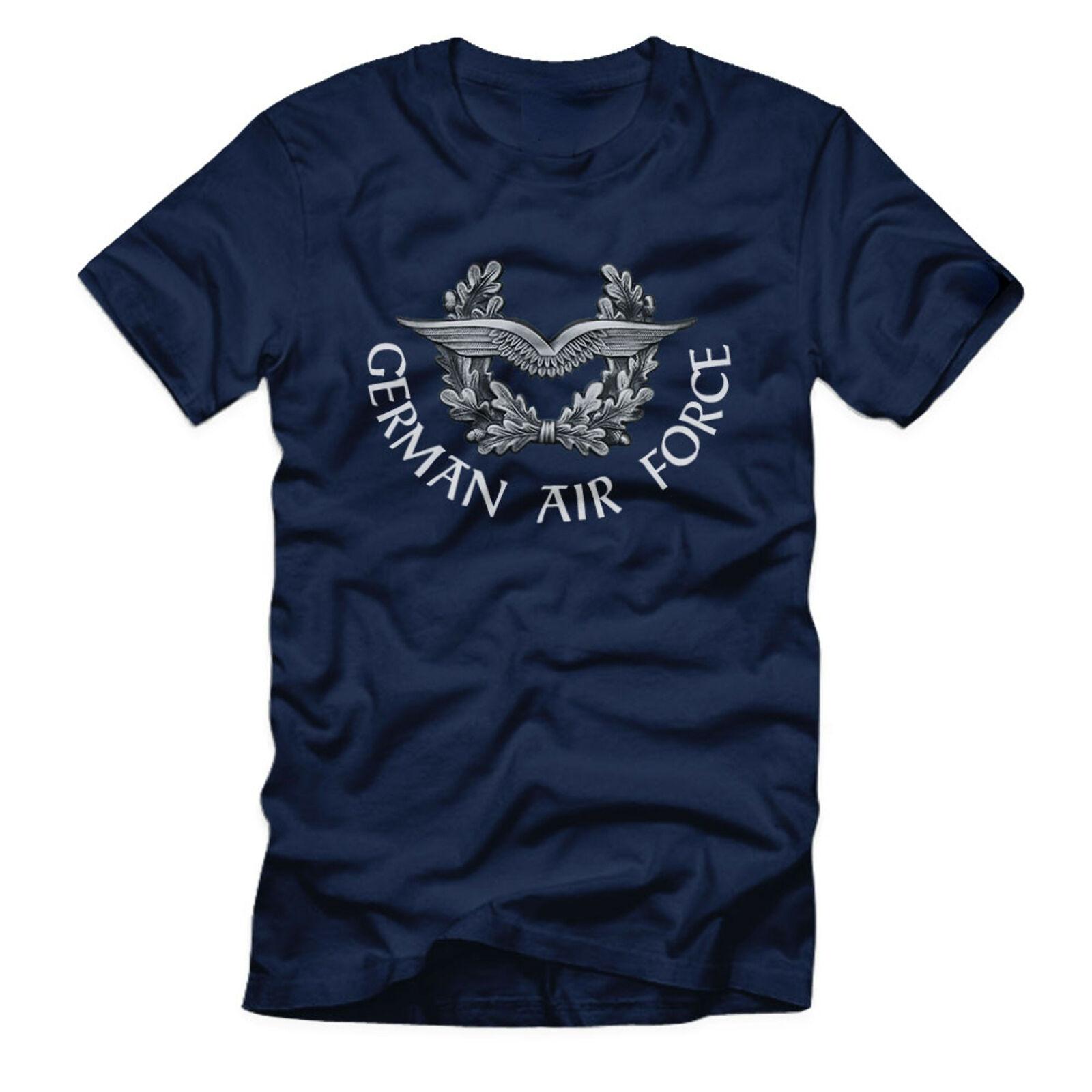 Deutsche Luftwaffe Bundeswehr T-Shirt Premium Baumwolle Kurzarm Rundhals Herren T-Shirt Neu S3XL S
