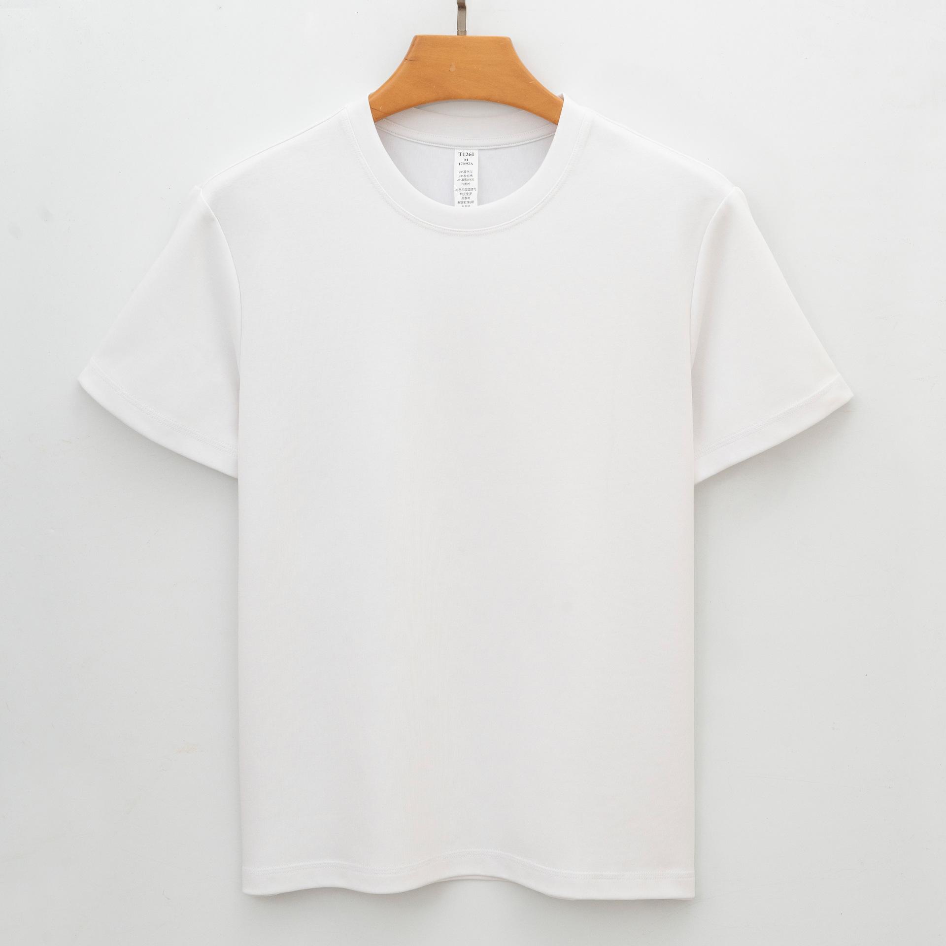 Thickened Modal Cotton Short-sleeve T-shirt Summer Loose Antibacterial Solid Color Premium Youth Half-sleeve T-shirt Minimalist Breathable Tops S 2200₽