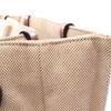 Used Chloe WOODY Medium Tote Tote Bag canvas leather Beige Brown Used Women