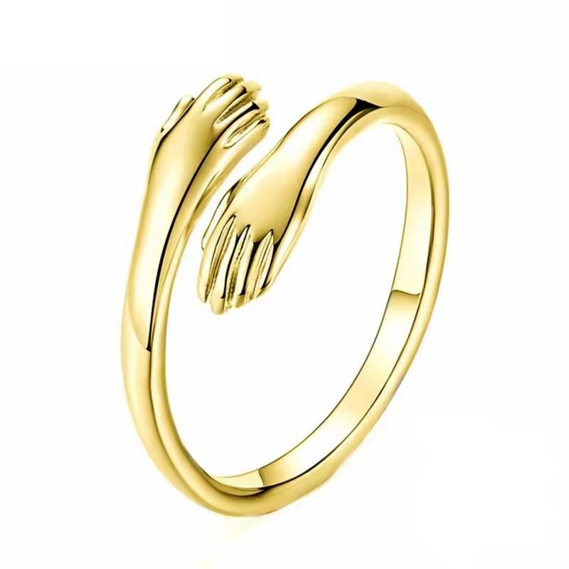 Korean New Exquisite Crystal Temperament Ring Sweet French Elegant Flower Opening Ring Female Jewelry