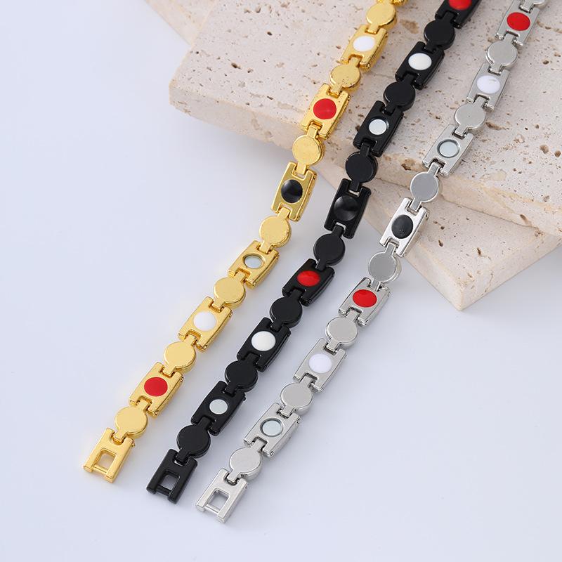 Popular diamond-encrusted shell adjustable jewelry trendy retro magnet environmentally friendly alloy bracelet