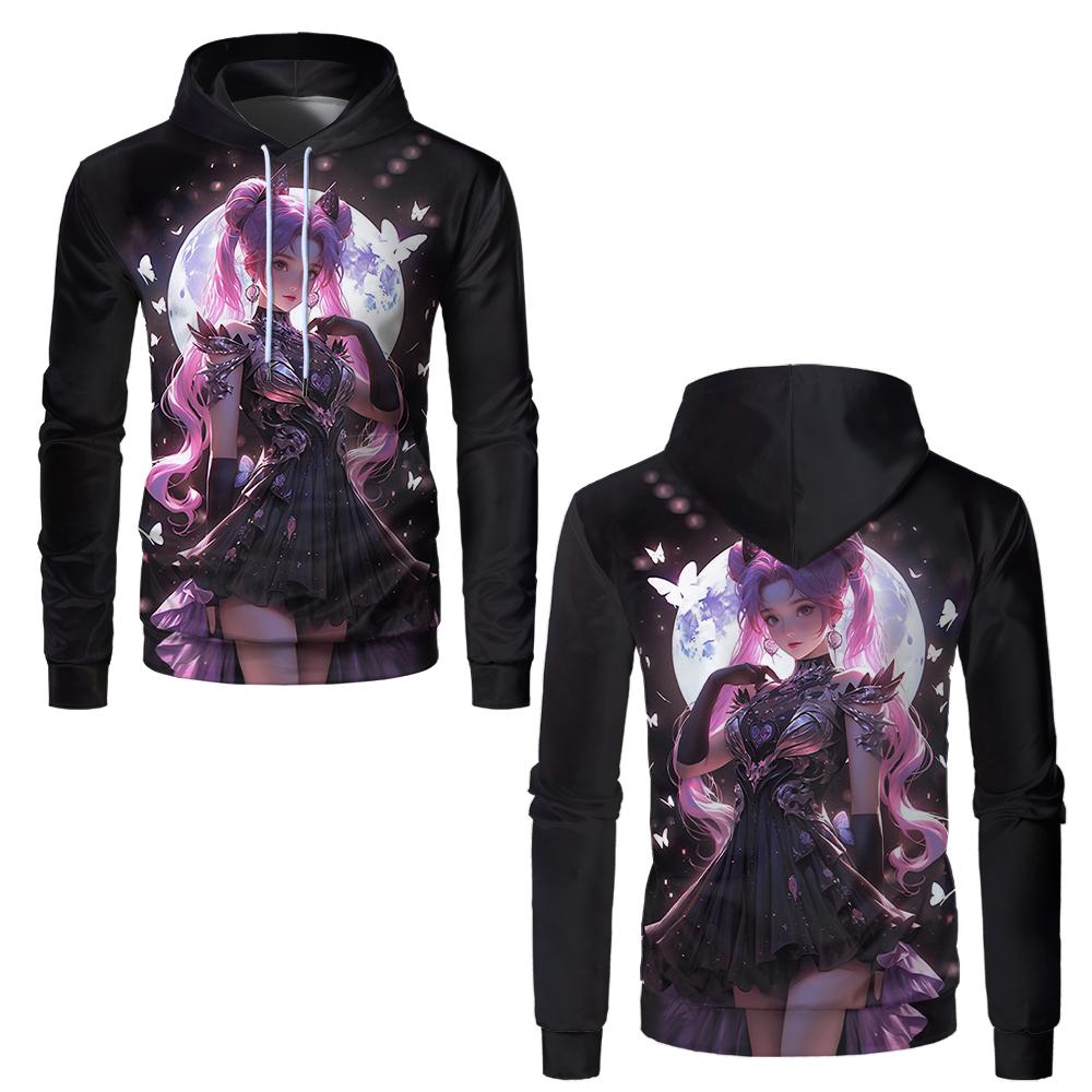 Sailor Moon Anime 3D Hoodies Men Women Oversized Fashion Casual Hoodie Pullovers Hooded Sweatshirts Tracksuits Coat Kid Clothing