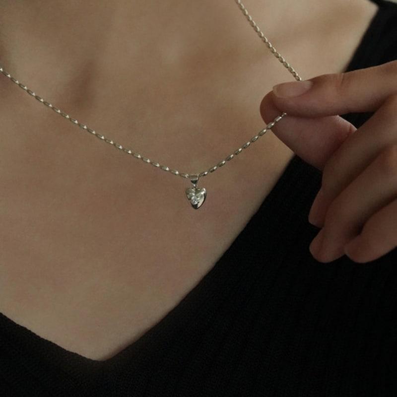 

STUDIO LEIGH HEART COLOR NECKLACE BABY BLUE