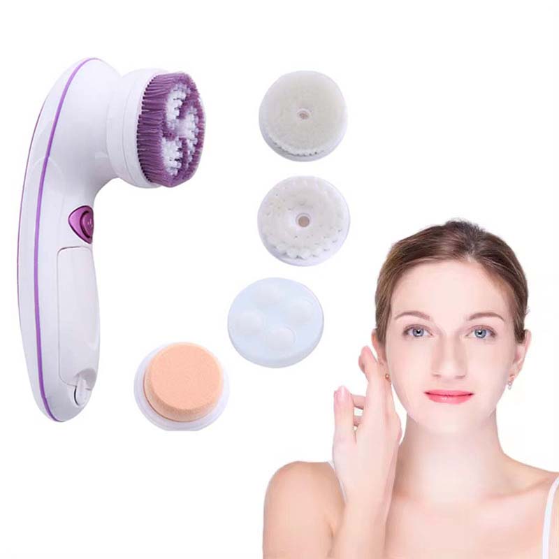 Household 4 in 1Multi-function Waterproof Facial Cleansing Brush Set Vibrating Wireless Electric Facial Brush