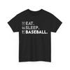 Baseballshirt, Eten Slapen Baseball Sporten Baseball Liefhebbers Speler Shirt