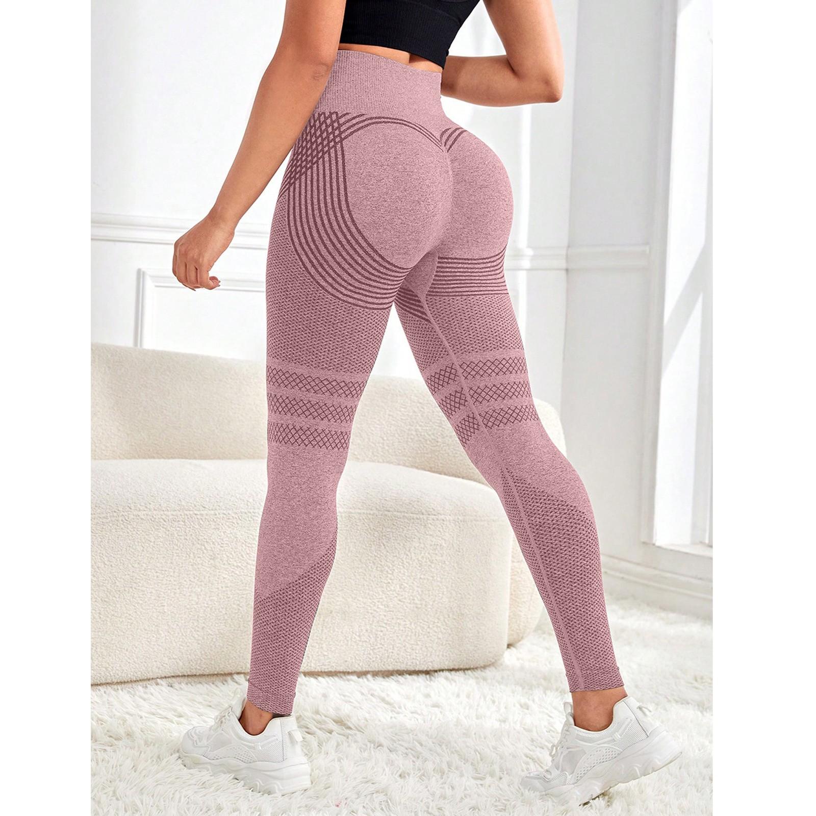 

Женские повседневные бесшовные облегающие брюки для фитнеса с облегающей посадкой и высокой талией. Штаны для йоги Seach Hip M розовый