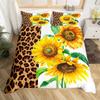 Comforter Yellow Sunflower King Queen Bedding Set Blossom Flowers Blue Butterfly Floral Polyester Comforter