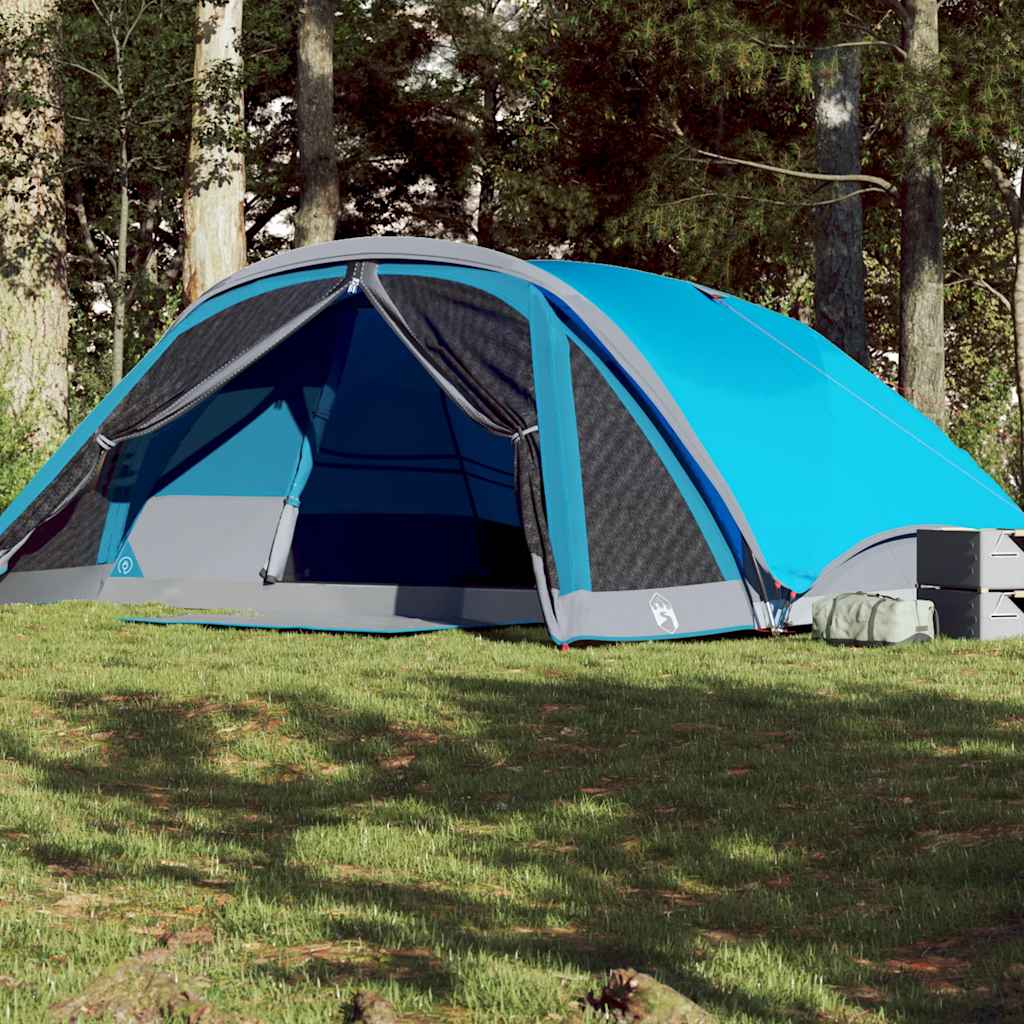 Vidaxl Familienzelt, 6-Personen, Blau, Wasserdicht