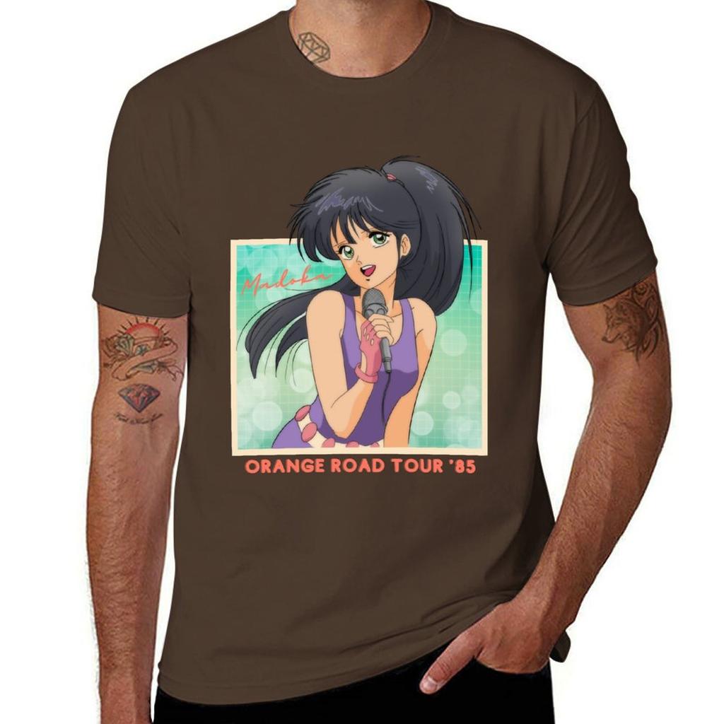 Kimagure Orange Road Madoka Ayukawa T-Shirt Customs Graphics Short Sleeve Tee Sweat Shirts, Men