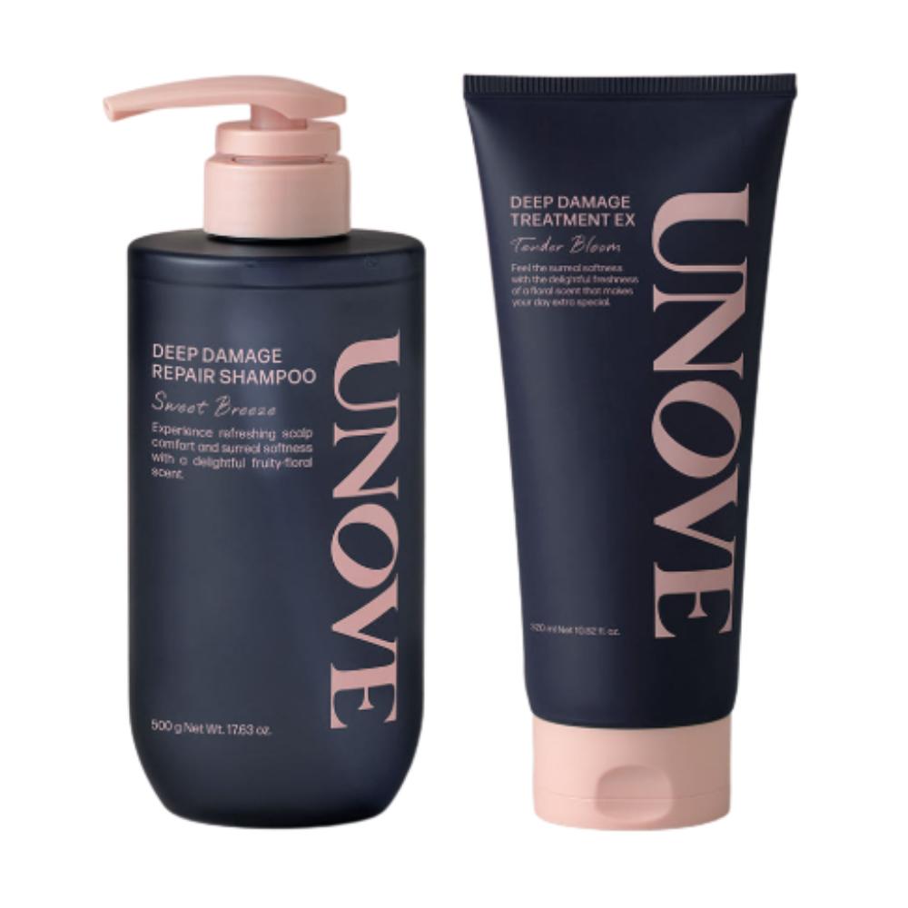

Unove Deep Damage Repair Duo Shampoo 500g & Treatment EX 320ml Set Tender Bloom Shampoo 500g + Treatment EX Large Siz