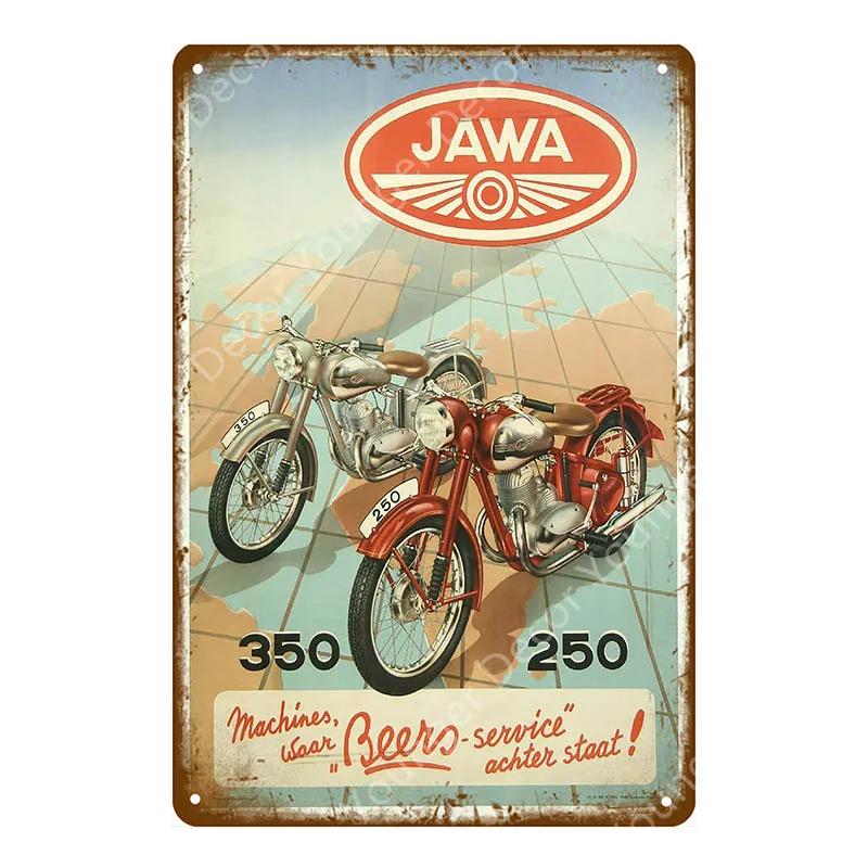 Motor Rider Tin Sign Motorcycle Club Garage Wall Stickers Metal Signs Decor Vintage Shabby Plate Painting Decorative Plaques