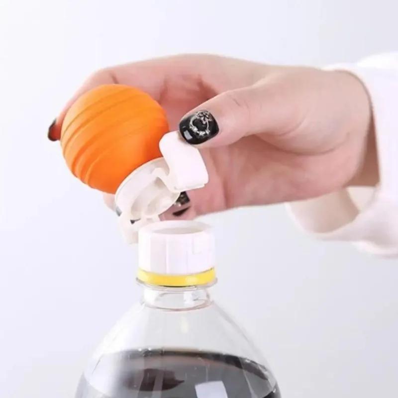 1pcs Inflatable Cola Pump Carbonation Keeper Drink Sealer Bottle Stopper Soda Cap Beverage Saver