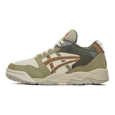 Gel-Fuse Seria Sezonieră American Retro Confortabil Versatil Pantofi de Baschet Vintage cu Top Jos Unisex sneaker Alb Verde 1203A534-020