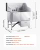 127 cm Dog Grooming Bath Tub Stainless Steel w Ramp Faucet Left Door