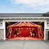 One circus-themed polyester background cloth, designed for circus performance scenes, suitable for festival party decoration
