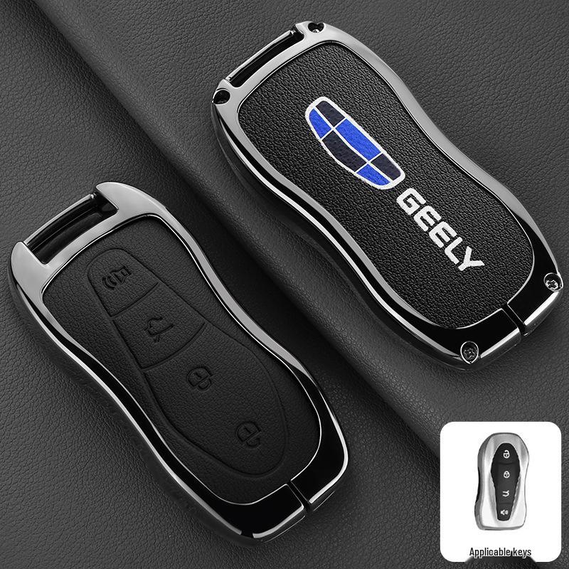 Premium Protective Key Cover for Geely Emgrand: Fits 26 Models including Xingyue L, Xingrui, Boyue L, Haoyue, Bin Yue – Men's Buckle Design