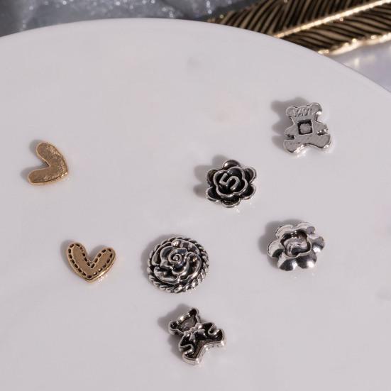 10Pcs Nail DIY Decorations Drop-resistant Colorfast Anti-oxidant Art Waterproof Anti-corrosion Punk Style Rabbit Bear Nail