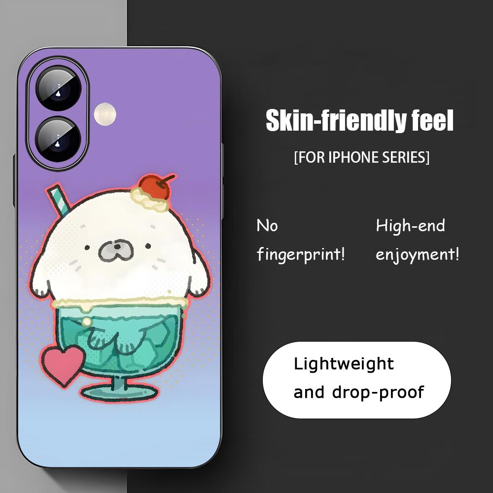 Popular Seal Design Fashion Phone Case For iPhone 17 16 15 14 13 12 11 X XR XS 8 Plus Mini Pro Max Soft Black Shockproof Cover