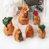 Hedgehog Family Silicone Candle Mold DIY Mushroom Cherry Hedgehog Animal Resin Mold Aromatherapy Plaster Mold