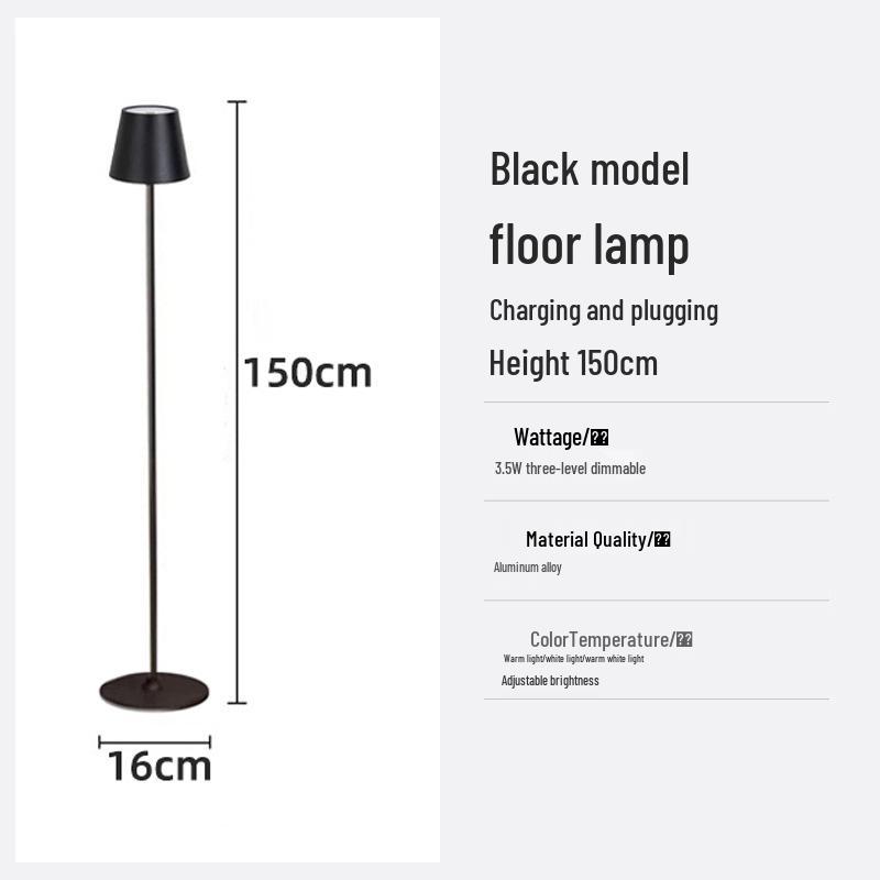 A6T Creative Wireless Ultra-Minimalist Floor Lamp: Luxury Bedside and Living Room Light with Charging Feature.