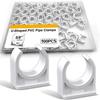 100 Pieces/Pack PVC Conduit Clamps For 16/20/25/32mm Pipes U-shaped Water Pipe Clamps