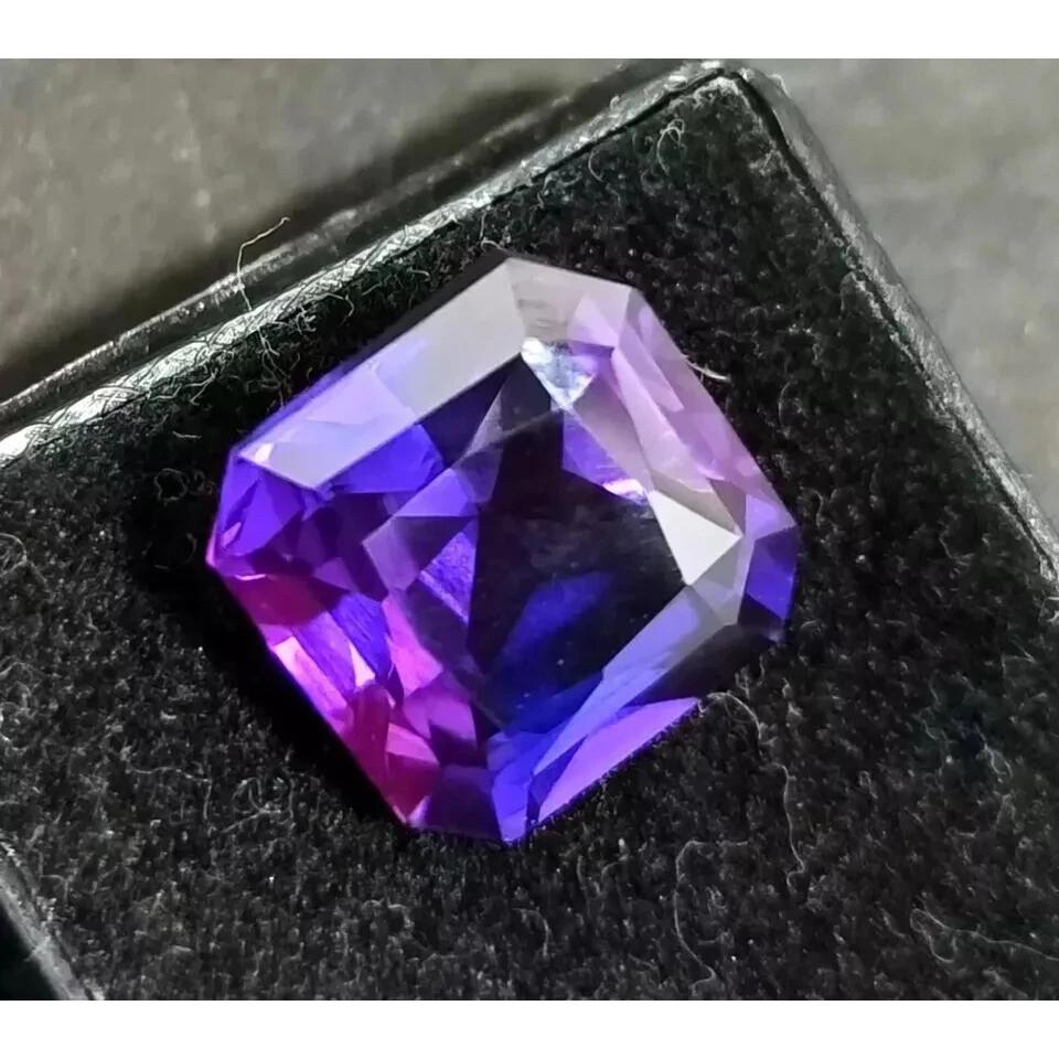 10-12 Ct Natural Wonderful Bi-Color Change Sapphire Asscher Cut Gemstone