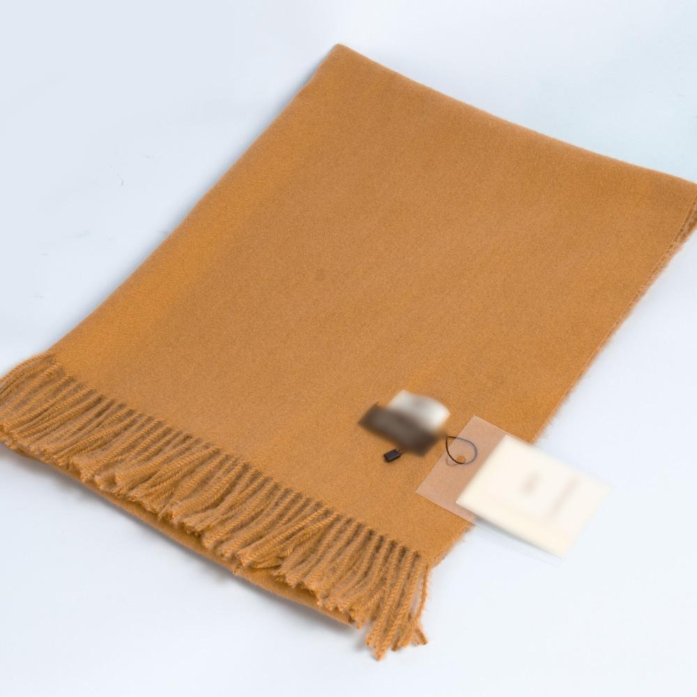 Thickened Solid Color Double sided Imitation Cashmere Scarf Autumn and Winter Atmosphere Women's High End Versatile Men's Scarf Warm Shawl