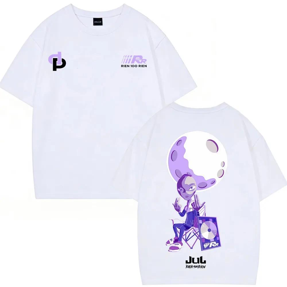France Rapper Jul Rien Rien Album Merch T Shirt Unisex Women Hip Hop Tshirt Cotton Harajuku Summer Oversized Tshirt Streetwear